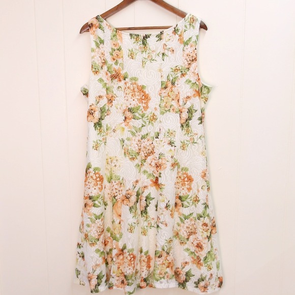 Perceptions‎ New York Women's XL Dress Floral Print Sleeveless /#8023 - Picture 2 of 5